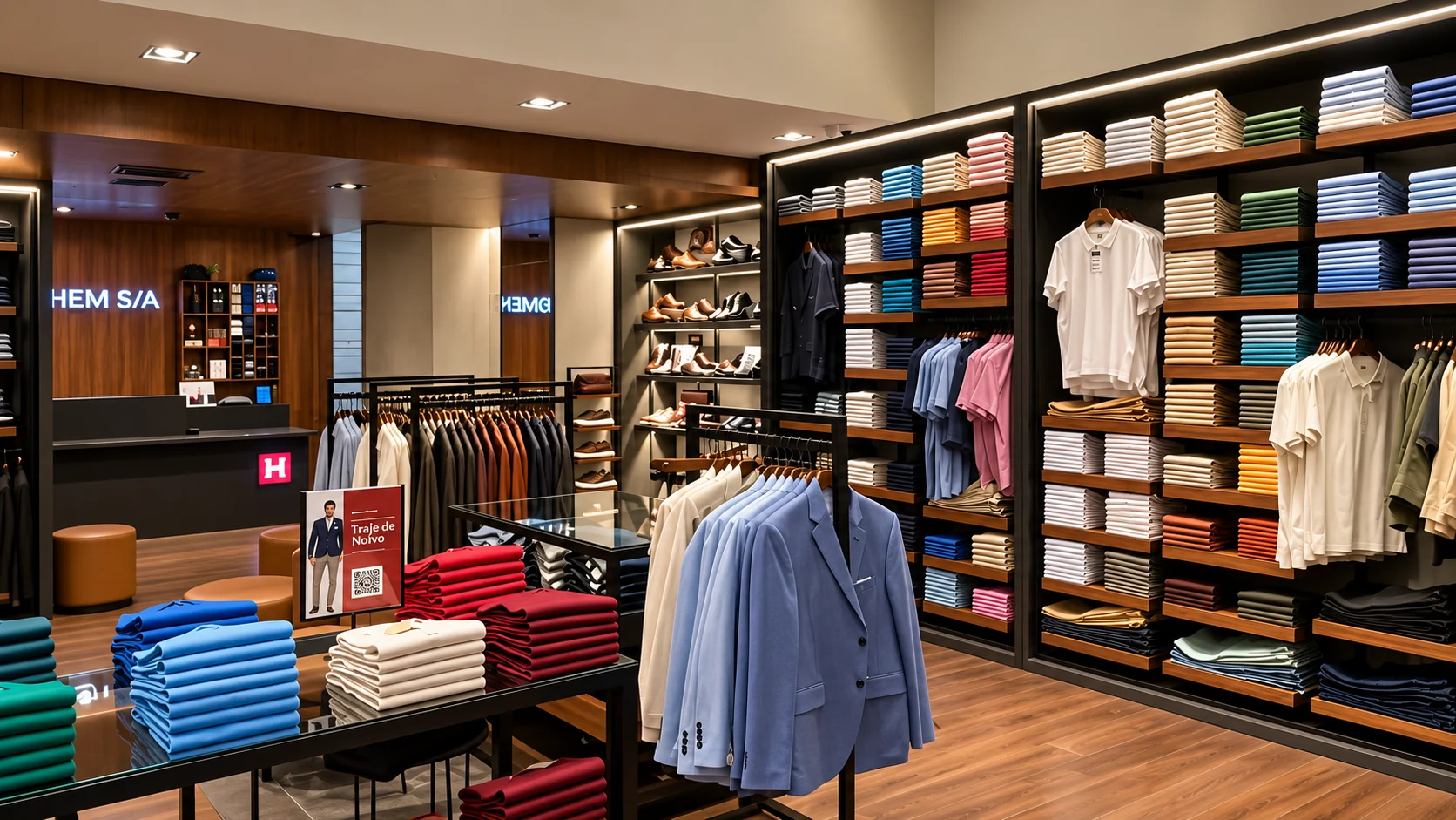 Interior da loja Homem S/A